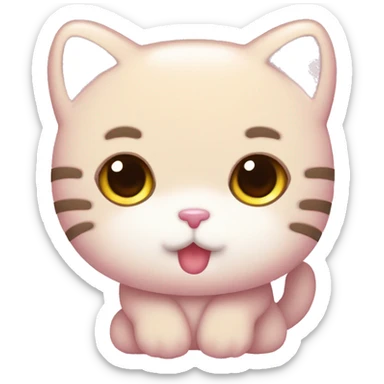 cute cat pink kawaii hello kitty sticker