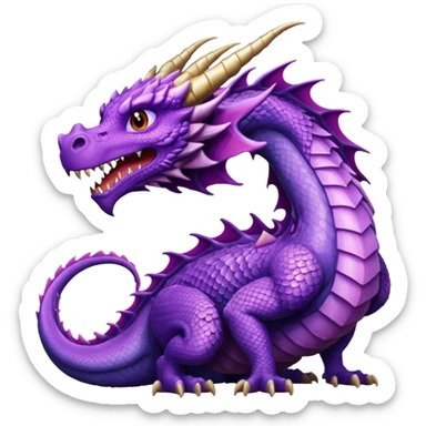 purple dragon sticker