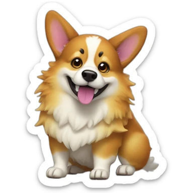 fungus monster corgi sticker