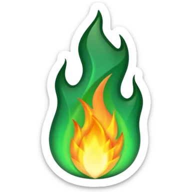animated green flame emoji sticker