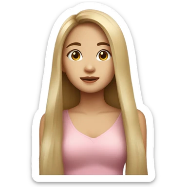 Beautiful thai girl with long hair sticker