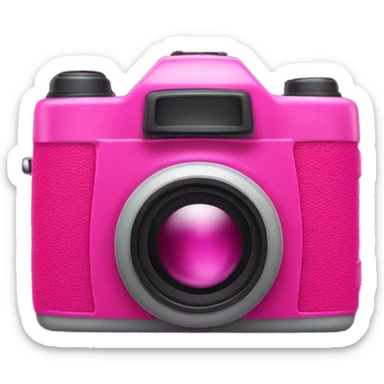 Hot pink camera emoji sticker