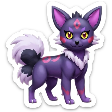Poochyena-Zorua-Umbreon-fusion (full body) sticker