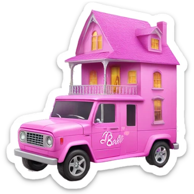 Barbie’s haunted dream house and food jeep sticker