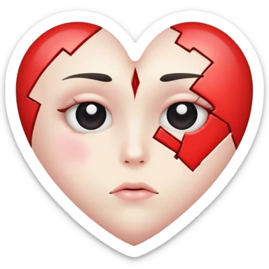 Half of a broken heart sticker