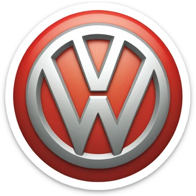 Volkswagen-logo red sticker