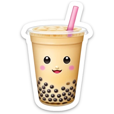 Bubble tea sticker