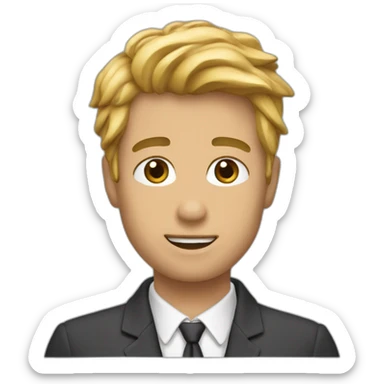 Homme qui fait ''👉👈''avec ses main sticker