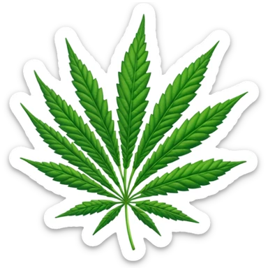 Hoja de marihuana sticker