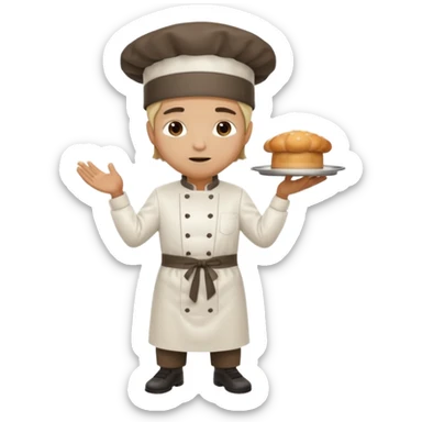 High resolution of   realistic full body chef distorted , no extra hybrid sticker