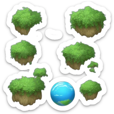 biongbiong earth arcade sticker