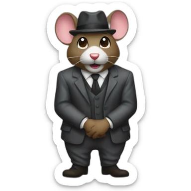 Raton laveur mafia city sticker