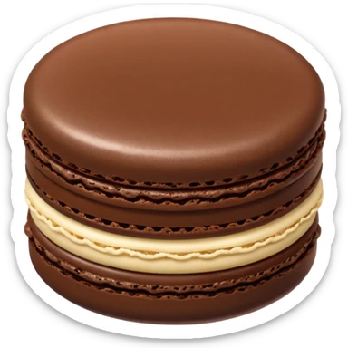 Chocolate macaron sticker
