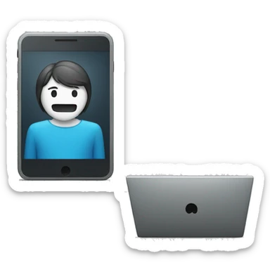 laptop and smart phone without faces sticker