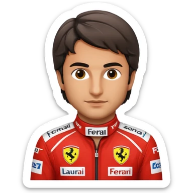 carlos sainz ferrari. make him look exactly like carlos sticker