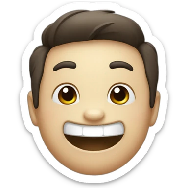 a panda with mild laugh sticker