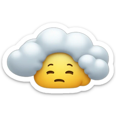 thinking cloud sticker