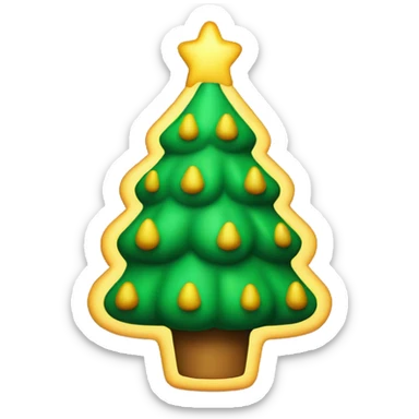 Scented candle in the shape of a Christmas tree sticker