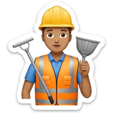 Waste Management, safety vest, trash picker sticker