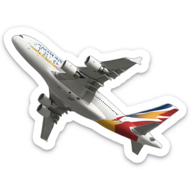 Aguila volando montada en Airbus 380 sticker