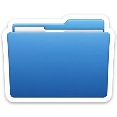 a blue file with white paper blank name label on it sticker