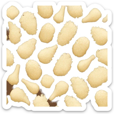 The most common type of food is chicken and rice  sticker