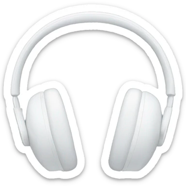 White Sony headphones sticker