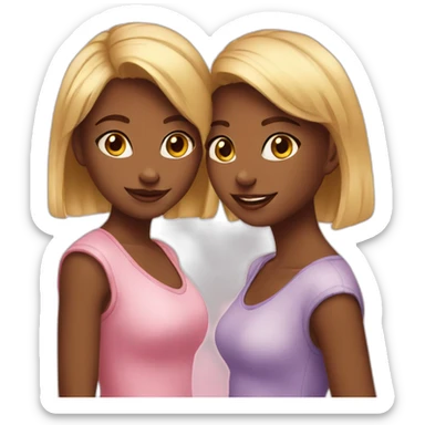 BFF deux filles sticker
