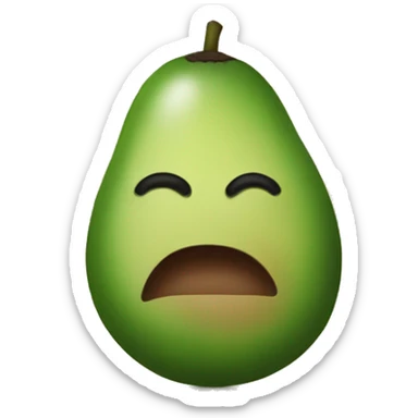 avocado with bak sticker