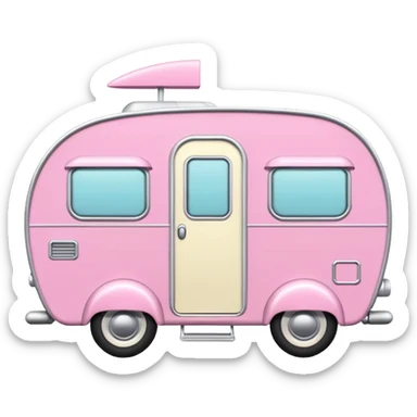 pink caravan sticker