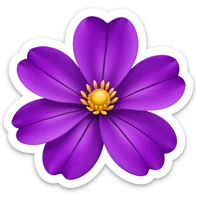 Purple flower sticker
