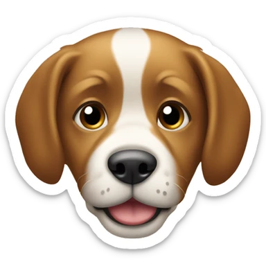 crie um emoji de um cachorro caramelo, o branco não sobe até a testa, somente no focinho sticker
