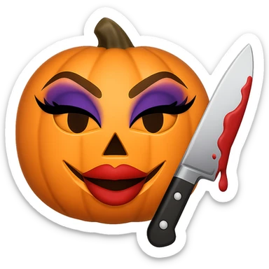 Halloween slay emoji, remove background sticker
