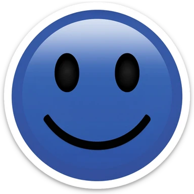 I said smiling face in navy rich royal blue shad with black lining. No other color adding! sticker