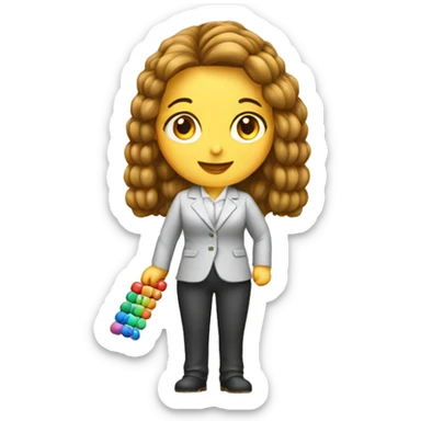 female accountant with abacus sticker