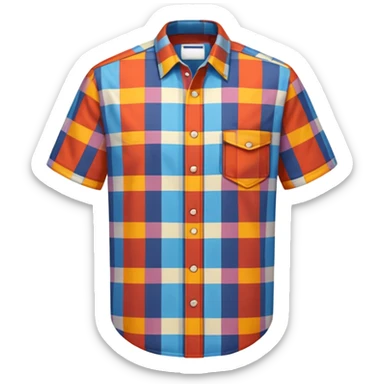 madras plaid shirt sticker