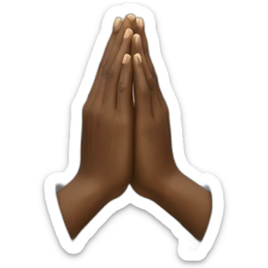 hands in prayer with exhaust fumes rising from the fingertiops sticker