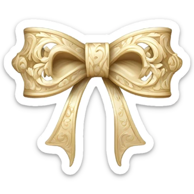 Rococo bow sticker