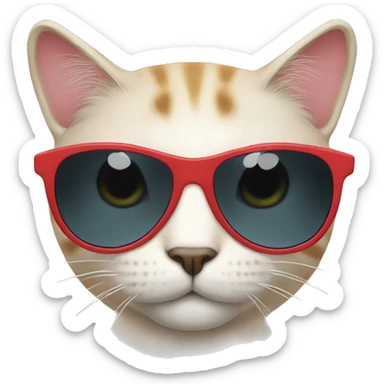 Cat with sunglasses sticker