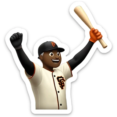 SF Giants player  winning LA Dodgers  sticker