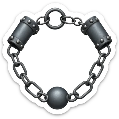 ball and chain leg cuff sticker