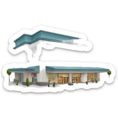 Shopping mall building sticker