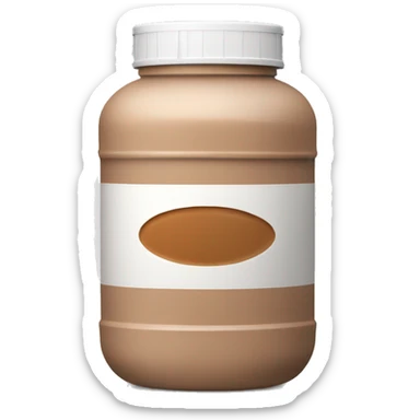 brown protein powder sticker