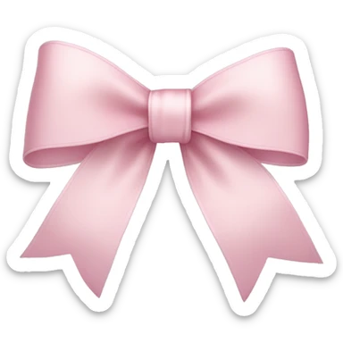 light pink ribbon bow sticker