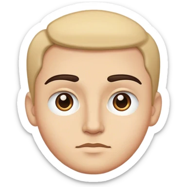 Una carita con la ceja levantada  sticker