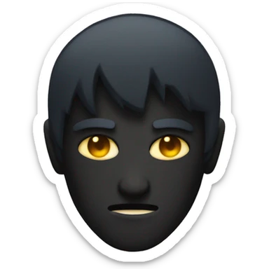 An anime character with a dark anime shadow over the fore head seeming disturbed sticker