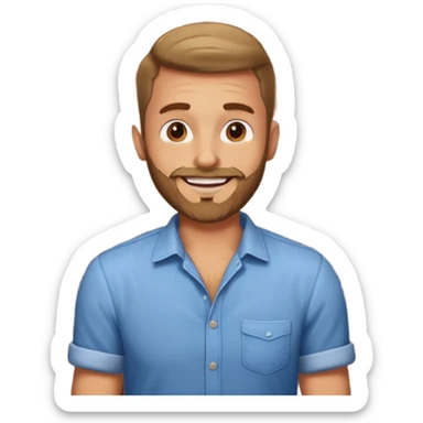 Guy with very short beard at the bar sticker