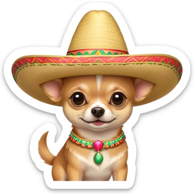 chiwawa with a mexican hat sticker