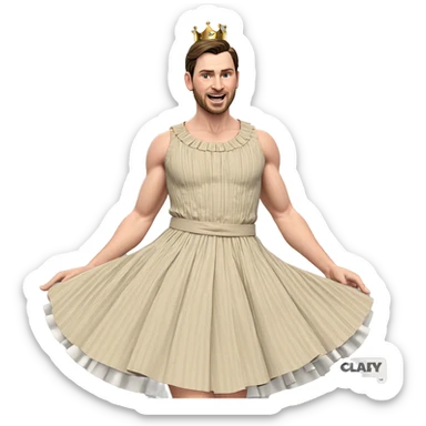 royal crossdressing cosplay look sticker
