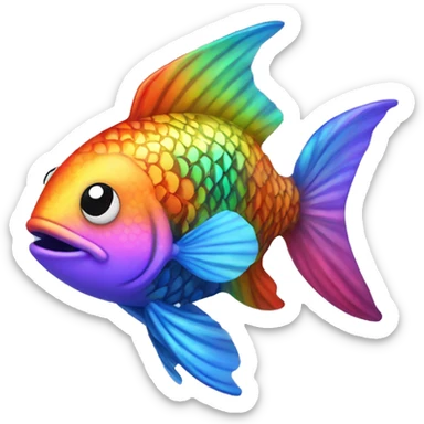 The rainbow fish  sticker